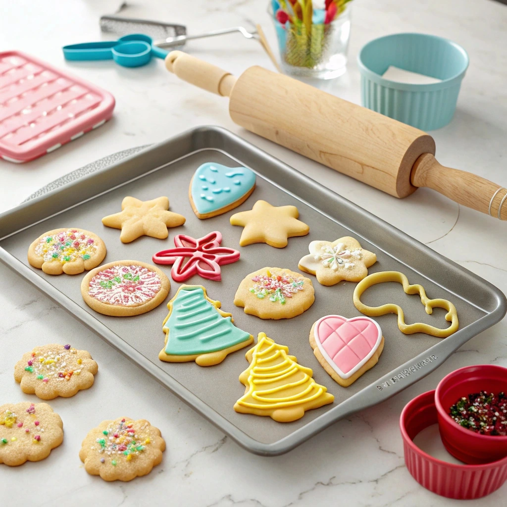  A collection of freshly baked molded cookies, each uniquely shaped using molds, with some featuring intricate designs.