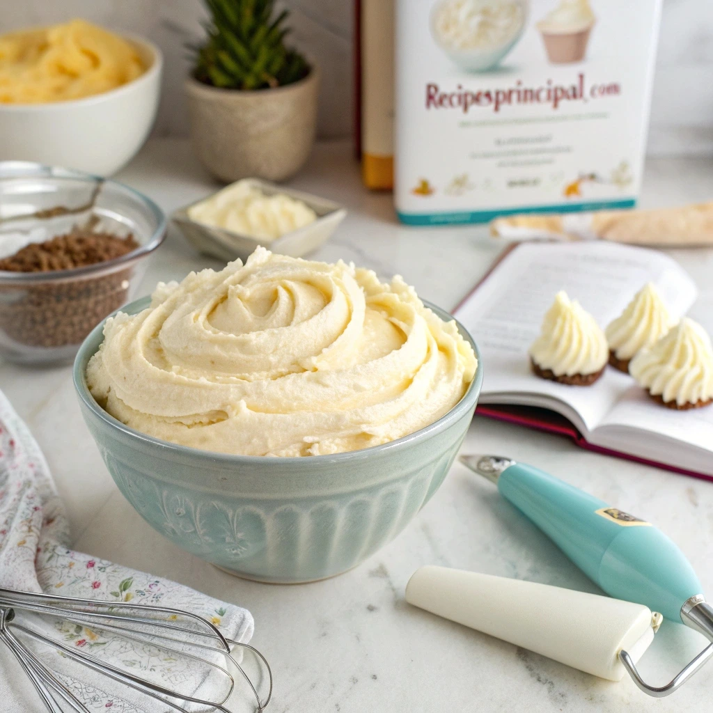 Perfect buttercream consistency for piping: smooth, creamy, and ready for decoration