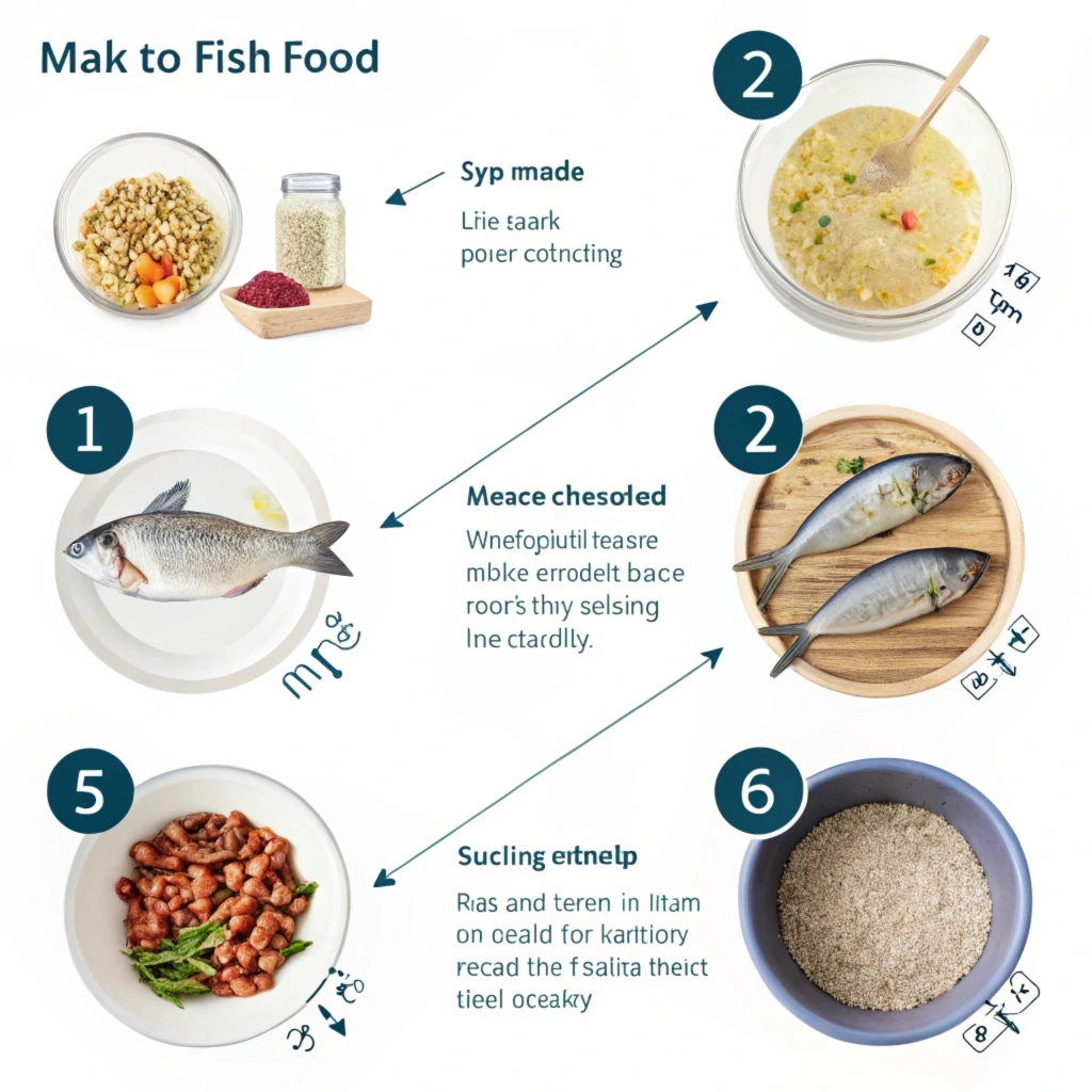 A step-by-step guide to making homemade fish food, from preparing the base to shaping and storing it for long-term use.