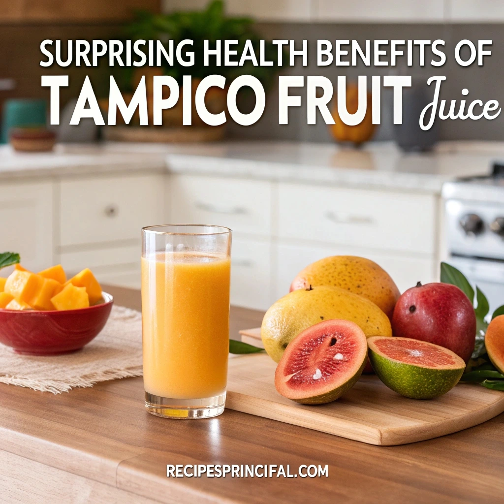 A glass of Tampico Fruit Juice with vibrant colors, highlighting its surprising health benefits.