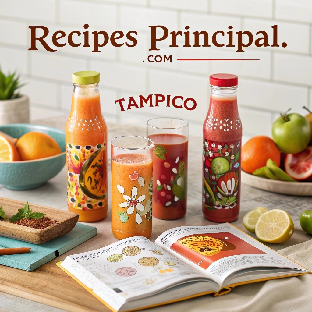 Colorful assortment of Tampico Fruit Juice flavors in vibrant bottles, showcasing a variety of fruity beverages.